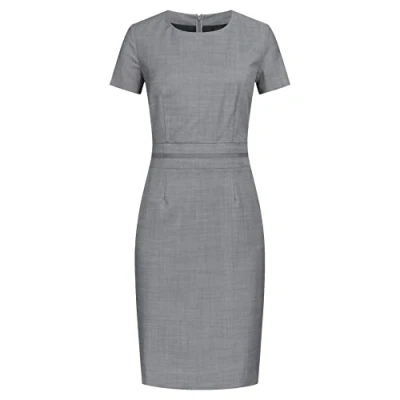 Abbildung von Greiff Größe 36 Corporate Wear Damen Etuikleid Regular Modern Fit Hellgrau Modell 1064