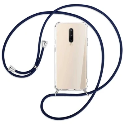 Abbildung von mtb more energy Handykette kompatibel mit OnePlus 7 Pro (6.67&#039;&#039;) dunkelblau Smartphone Hülle zum Umhängen Anti Shock Full TPU Case