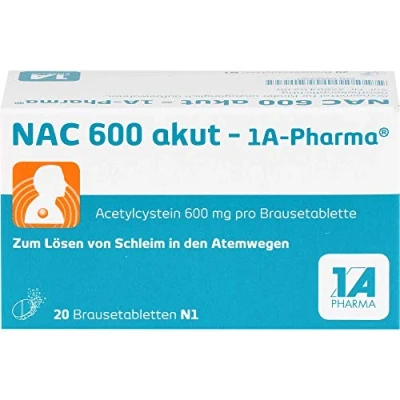 Abbildung von NAC 600 Akut 1 A Pharma Brausetabletten 20 St