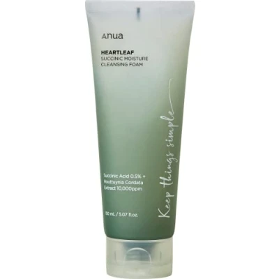 Abbildung von Anua Gesichts Reinigungsschaum Beruhigender Heartleaf Quercetinol Tiefenreinigungsschaum, 150 ml, 1 tlg., Tiefenreinigung, Entzündungshemmend, Feuchtigkeitsspendend