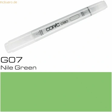 Abbildung von . تو COPIC Ciao G07 Nilgrün Doppelstift mit mittlerer Spitze und Pinselspitze