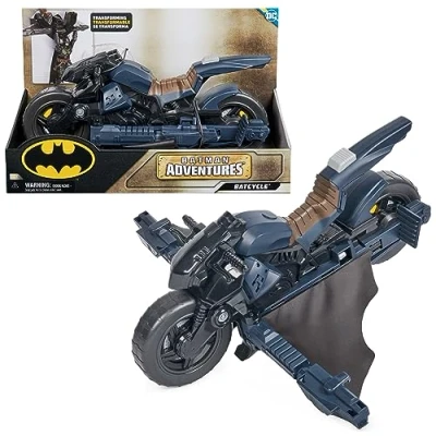 Abbildung von DC Comics Batman Adventures 2 in 1 Batcyle, Motorrad, 3 Jahr(e), Kunststoff, Schwarz, Blau