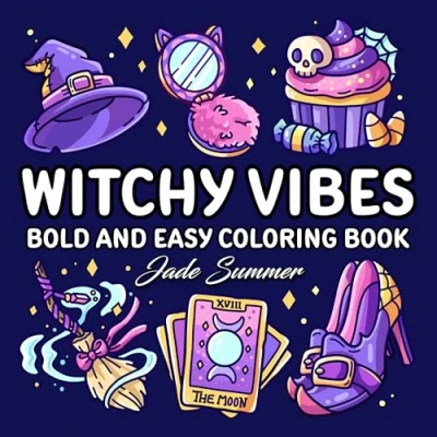 Abbildung von Witchy Vibes: Bold and Easy Coloring Book for Adults, Teens, Seniors with Simple Spooky Designs Relaxation (Bold Books)