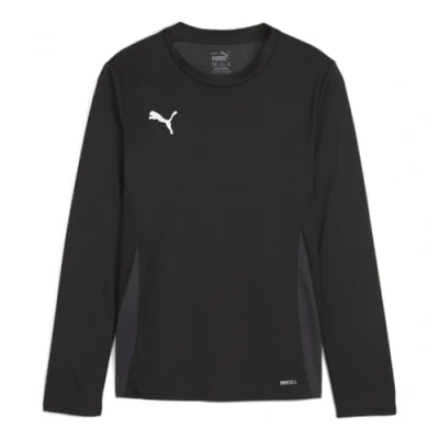 Abbildung von Puma Teamgoal JR Unisex Langarmshirt für Kinder, Größe: 164, Black/white/flat dark gray