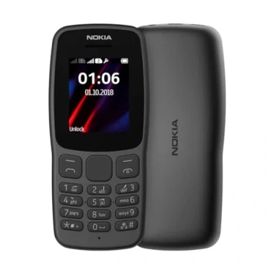 Abbildung von Nokia 106 Black Handy (4,57 cm/1,8 Zoll, 0 GB Speicherplatz, Ohne MP Kamera)