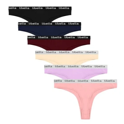 Abbildung von Libella Tanga Damen Baumwolle Unterwäsche Tangas g String Thong Unterhosen 6er Pack 3207UN9 L