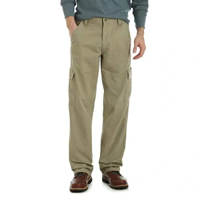 Abbildung von Wrangler Authentics Herren Cargohose aus Twill mit lockerer Passform, British Khaki Twill, 32W / 29L