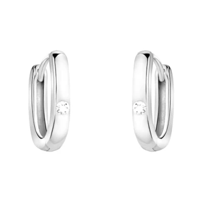 Abbildung von SOFIA MILANI Damen Ohrringe 925 Silber mit Zirkonia Steinen Creolen E2324