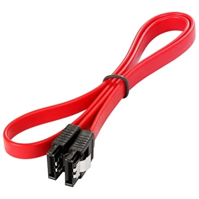 Abbildung von POPPSTAR 1x SATA Kabel SSD/HDD (0,5m SSD Datenkabel/SATA 3 SSD, 2 gerade Stecker) bis zu 6 Gbit/s, rot