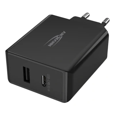 Abbildung von ANSMANN 2 Port USB Charger 65 Watt mit starker GaN Technologie Power Delivery Profil für Schnellladefunktion Ladegerät intelligenter Ladesteuerung Smartphone, Tablet, GoPro, etc.