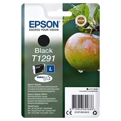 Abbildung von Epson Apple Singlepack Black T1291 DURABrite Ultra Ink, Tinte auf Pigmentbasis, 11,2 ml, 1 Stück(e)