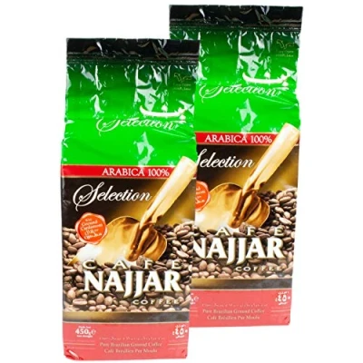 Abbildung von Najjar Arabischer Mokka Kaffee gemahlen mit Kardamom im 2er Set á 450 g Packung