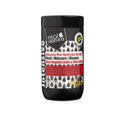 Abbildung von Real Natura Salzfreie Pro Nutrition Maske Bomba 1kg Intensivpflege für trockenes und geschädigtes Haar