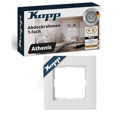 Abbildung von Kopp 402129062 Athenis Abdeckrahmen, 1 fach, Rein weiß