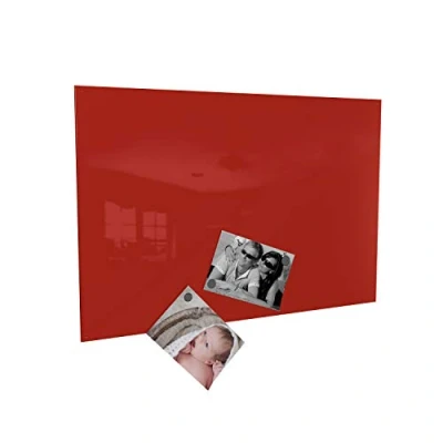 Abbildung von Magnettafel Magnetwand (verschiedene Größen und Farben) inklusive 10 Magnete Made in Germany (40 x 60 cm, rot)