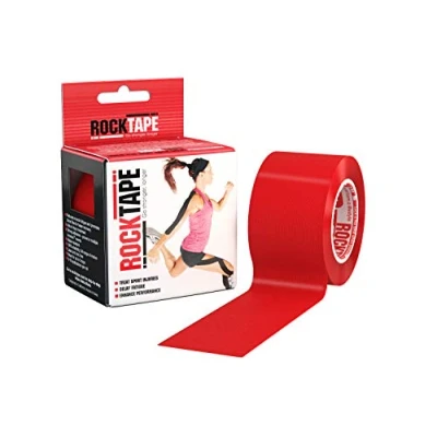 Abbildung von RockTape Unisex Uncut Std Kinesiologie Tape Elastisches Therapeutisches Sportband für Schulter, Knöchel, Ellenbogen, Handgelenk, Schienbeinschienen und Knie Unterstützung Rot