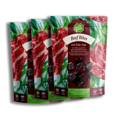 Abbildung von Irish Pure Beef Bundle Hundesnacks 3 x 150g Bites Training Hund Rind Getreidefrei Hunde Belohnung 100% Natürlicher Snack Hundeleckerli Gesunder Hundesnack Kausnack Premium