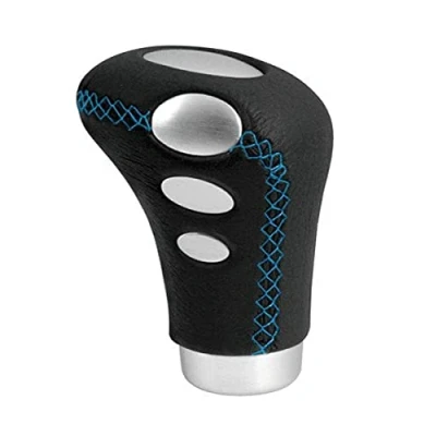 Abbildung von Lampa 00080 Schaltknauf Cobra schwarzes Leder blaue Nähte