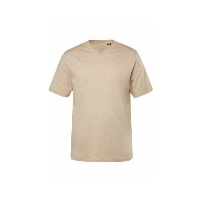 Abbildung von JP1880 GRÖSSEN Vausschnitt Tshirt basic, Herren, Größe: 7XL, Nature melange