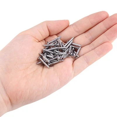 Abbildung von Alomejor 40 Stück Schrauben Set für Montage von Humbucker Tonabnehmer E Gitarre Pickup Rahmen Surround Befestigungsschrauben Bass Gitarren(Silber)