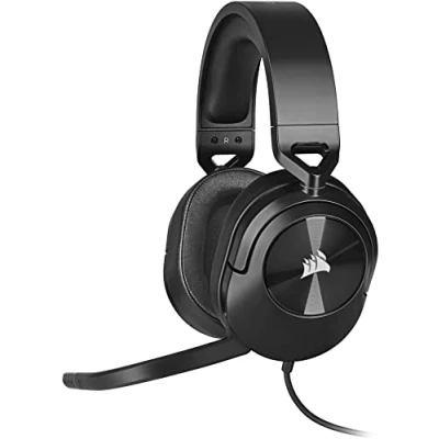 Abbildung von Corsair HS55 Surround Gaming Headset (Kunstleder Memory Schaum Ohrpolster, Dolby Audio 7.1 Sound, leicht, omnidirektionales Mikrofon, Multi Plattform Kompatibilität) Carbon (erneuert)