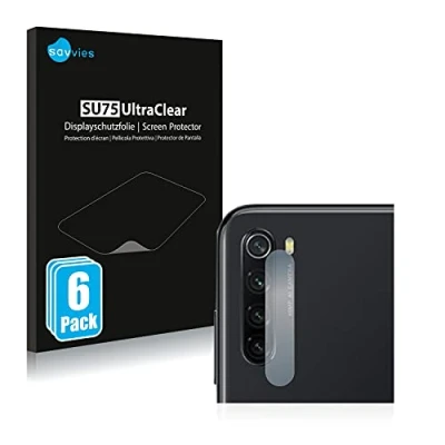 Abbildung von Savvies 6 Stück Schutzfolie für Xiaomi Redmi Note 8 2021 (NUR Kameraschutz) Displayschutz Folie Ultra Transparent