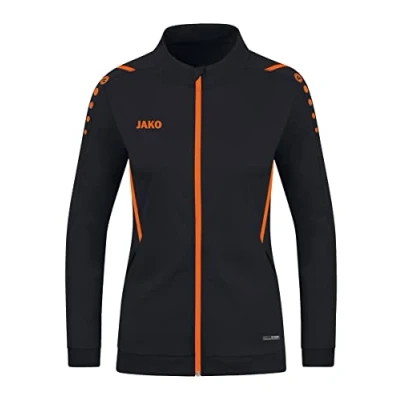 Abbildung von JAKO Damen polyesterjas Polyesterjacke Challenge, schwarz/neonorange, 40 EU