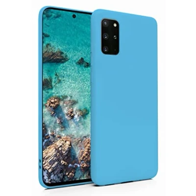 Abbildung von MyGadget Silikon Hülle für Samsung Galaxy S20 Plus robuste Schutzhülle TPU Case Slim Silikonhülle Back Cover Ultra Kratzfest Handyhülle in Hellblau