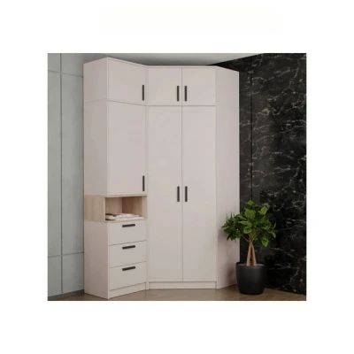 Abbildung von Marmex Möbel Mehrzweckschrank Set Grant 12 C, (4 St., Regal mit Schrankaufsatz, Eckschrank Schrankaufsatz), Türen Soft Close Funktion