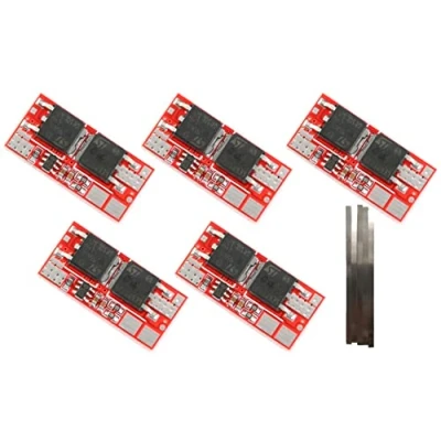 Abbildung von TECNOIOT 5 Stück 2S 10A 8,4 V Li Ion Lithium 18650 Ladung BMS PCM Batterieschutzplatine + Nickelstreifen