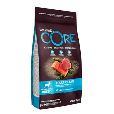 Abbildung von Wellness Core Grain Free Dog Ocean Lachs&amp;Thunfisch Hundefutter 1,8...