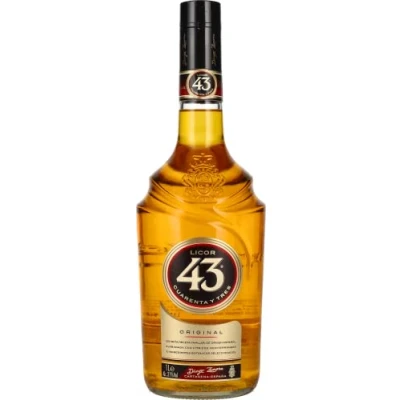 Abbildung von Licor 43 Original (1x1,0l) 31% vol., Aromen von Vanille, mediterranen Zitrusfrüchten und aromatischen Gewürzen, trinke ihn pur, auf Eis, mit Milch, Espresso oder als fruchtigen Longdrink