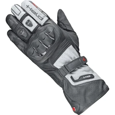 Abbildung von Held Air&#039;N Dry II Leder /Textilhandschuh lang grau 9 Herren