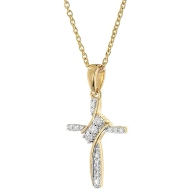 Abbildung von GLIZZ GL8640 Damen Halskette mit Diamant Kreuz Gold 333/8K