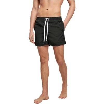 Abbildung von Build Your Brand Herren BY050 Swim Shorts, Black, XL