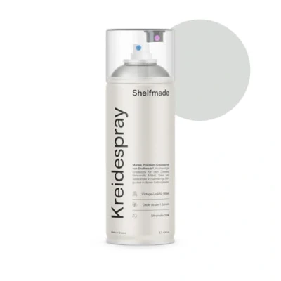 Abbildung von shelfmade Kreidefarbe grau hochwertiges Sprühfarbe matte Chalk Sprayfarben deckendes Spray (Dove Hellgrau)