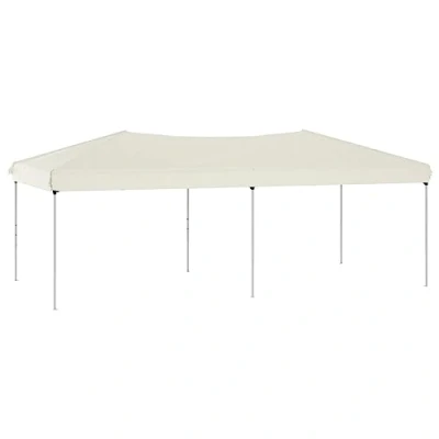 Abbildung von vidaXL Partyzelt Festzelt Camping Pavillon Faltpavillon Gartenzelt Grillzelt Terrasse Gartenpavillon Stahlrahmen Faltbar Creme 3x6m