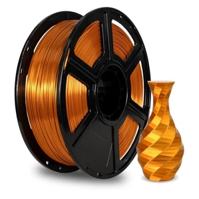 Abbildung von Flashforge Silk PLA Filament 1,75 mm, 1 kg/2,2 lbs 3D Druckerfilament für Drucker, Kupfer