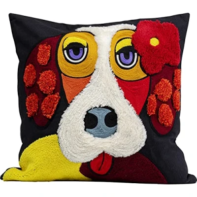 Abbildung von Kare Design Kissen Make Up Dog, Acceessoire, Deko Kissen, Tiermotiv, mit Reisverschluss, 45x45cm (LxB)