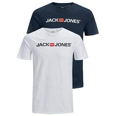 Abbildung von JACK &amp; JONES Herren JJECORP Logo Tee SS Crew Neck, Dusty Olive/2 PACK W. DGM/REG, M