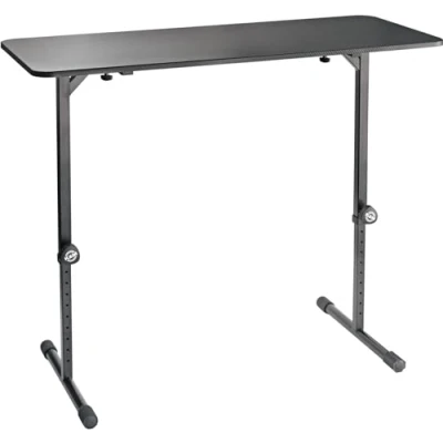 Abbildung von Unbekannt K&amp;M 12160 DJ Tisch Schwarz Klappbarer Eventtisch Plattengröße 110 x 45,5 cm schrittweise höheverstellbares Pult