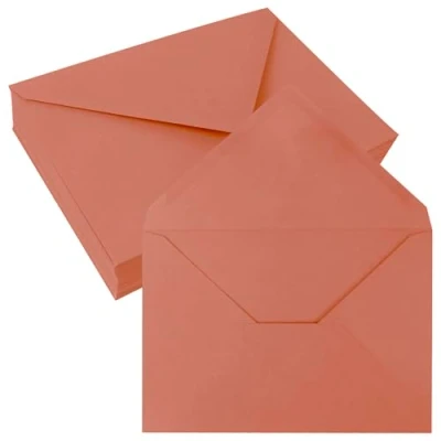 Abbildung von JAGERGREEN 50 Stück Briefumschläge B6 Orange, 137x193 mm 150 g/m² Umschläge Selbstklebend mit Nassklebung, Briefumschlag ohne Fenster, Kuvert für Grußkarten, Geburtstagskarten, Einladungen, Hochzeit