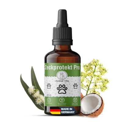 Abbildung von Animal Vita® Spot on für Hunde [Jahresvorrat] Zeckenmittel Hunde, Zuverlässiger Zeckenschutz mit Bio Kokosöl und Margosa, Natürliches gegen Zecken, Milben Flöhe