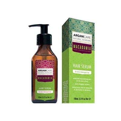 Abbildung von Arganicare Macadamia Serie reparierendes Serum Mit Bio Öl beschleunigt das Wachstum Stärkt &amp; verleiht Widerstandskraft gegen Haarausfall trockenes und geschädigtes Haar 100 ml