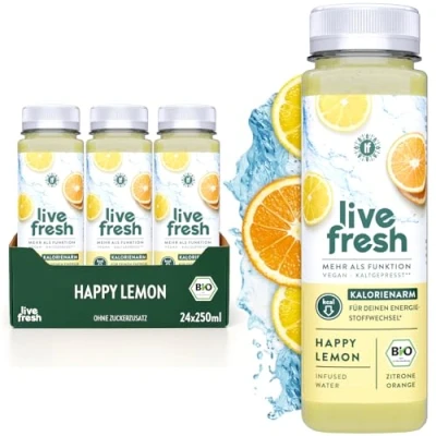 Abbildung von LiveFresh Happy Lemon BIO Infused Water 24 x 250ml inkl. 6 Pfand