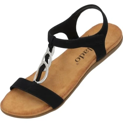 Abbildung von Palado Uleto Riemensandalette, Damen, Größe: 37, Schwarz Schuhe