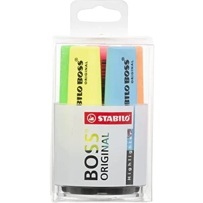 Abbildung von STABILO Marker BOSS® Original, (6 tlg), Textmarker im runden Tischset