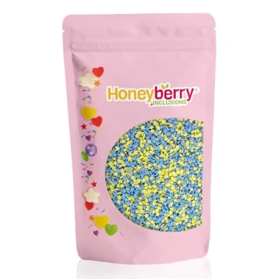 Abbildung von Party Sterne Streusel 200g Natürliche Essbare Tortendeko Streudeko, Mini Zuckersterne, Zuckerstreusel Perfekt zum Verzieren von Kuchen, Muffins, Desserts Hergestellt in der EU