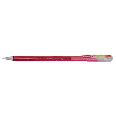 Abbildung von Pentel K110 DMPX Hybrid Dual Metallic Gelroller Glitzer Gel Schreibfarbe rosa/metallic grün &amp; gold, Strichstärke 0,5mm, 12 Stück, rosa/met. 12er pack