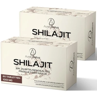 Abbildung von Shilajit Tabletten 30.000 mg Hochdosiert Reines Himalaya aus 18.000 Fuß Höhe, Reich an Fulvinsäure und 85+ Mineralien, Praktischer als Harzform, 1.000 pro Portion (60 Stück (2er Pack))